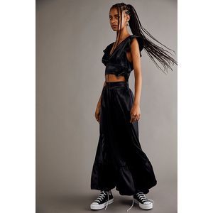 New Free People Pretty Daze Silky Set Dress sz Large